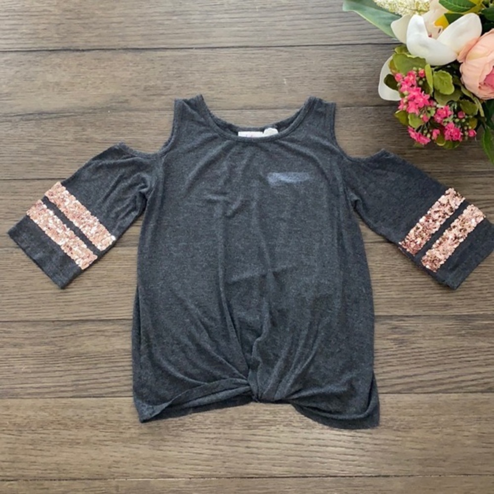 Daytrip girls S off the shoulder twist tie top